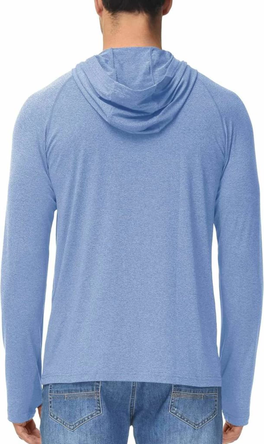 MAGCOMSEN Men's UPF 50+ Sun Protection Hoodie - Lightweight Long Sleeve Rash Guard Shirt for Fishing, Swimming, and Athletic Workouts