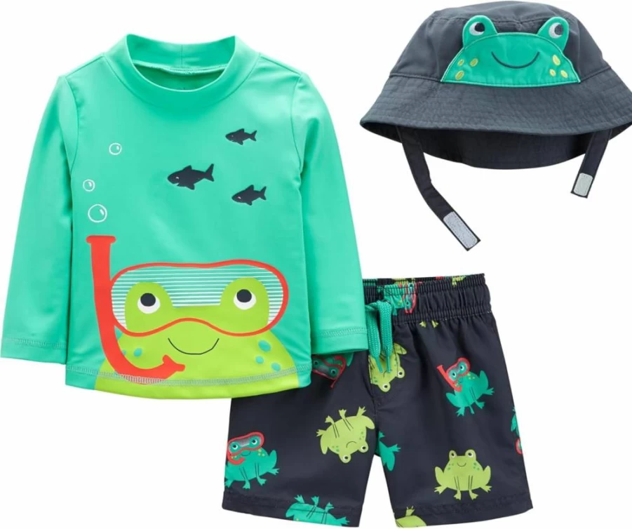 Simple Joys by Carter's Baby Boys' Swim Trunk & Rash Guard Set - UPF Sun Protection Toddler Swimwear