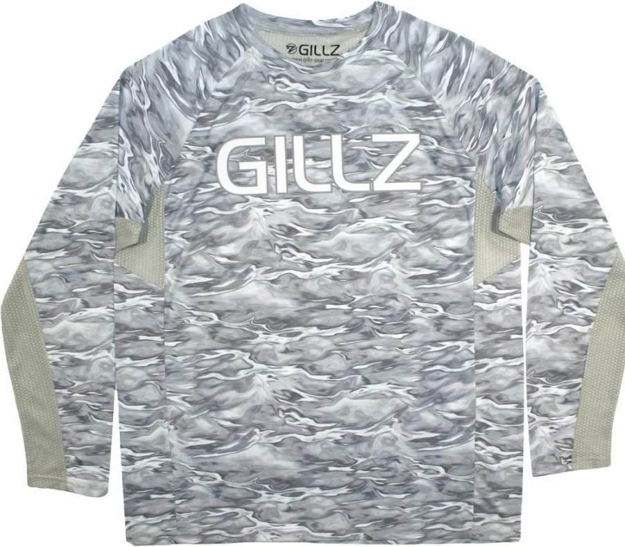 Gillz Men's UV Protective Fishing Shirt - Lightweight, Moisture Wicking, Breathable Long Sleeve Performance Top for Outdoor Activities
