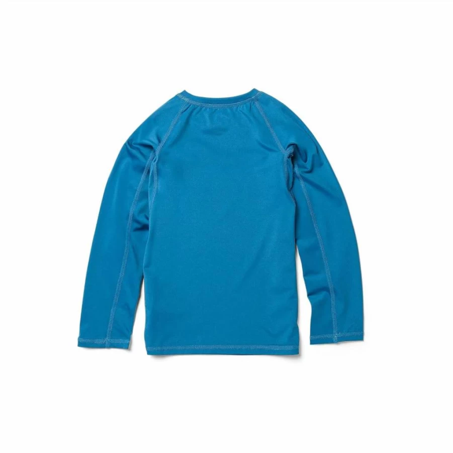Volcom Boys' Long Sleeve Rashguard with 50+ UV Protection - Solid Color Lycra Swim Shirt