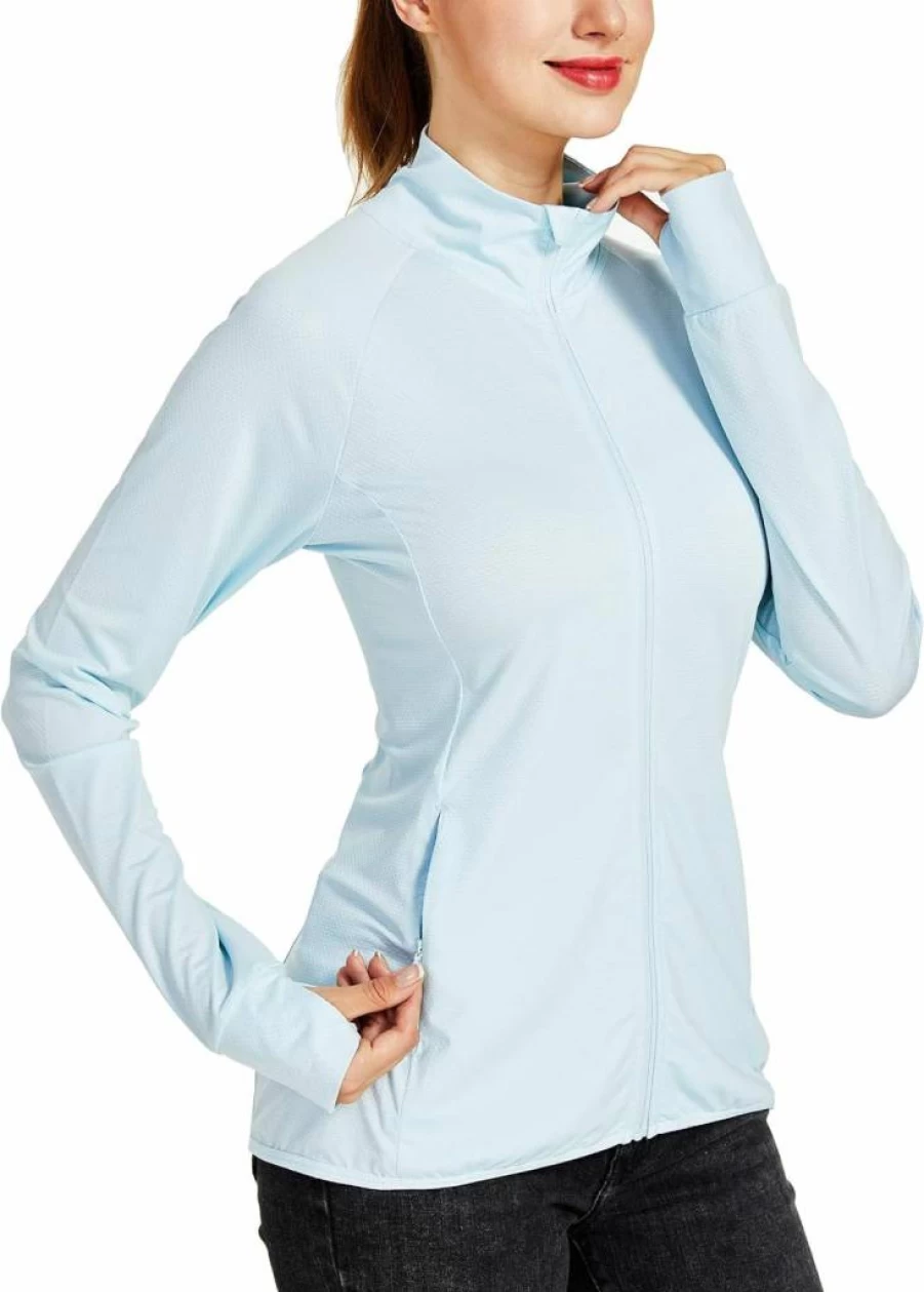 Willit Women's UPF 50+ Sun Protection Long Sleeve Shirt - Lightweight UV Athletic Jacket for Running, Hiking & Outdoor Activities