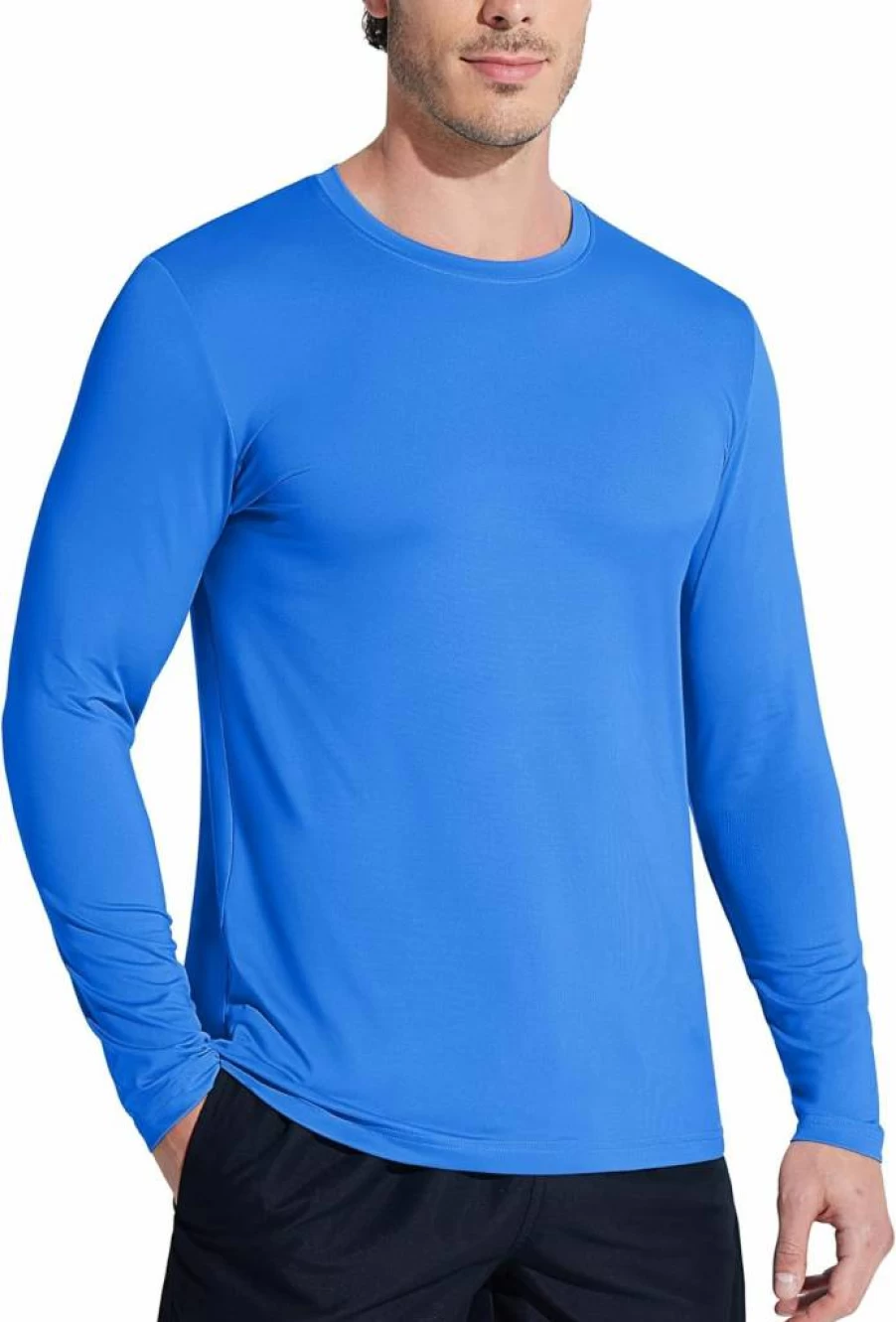 MAGCOMSEN Men's UPF 50+ Long Sleeve Sun Protection Shirt Quick Dry Moisture Wicking Active T-Shirt for Fishing Running Beach Outdoor Sports