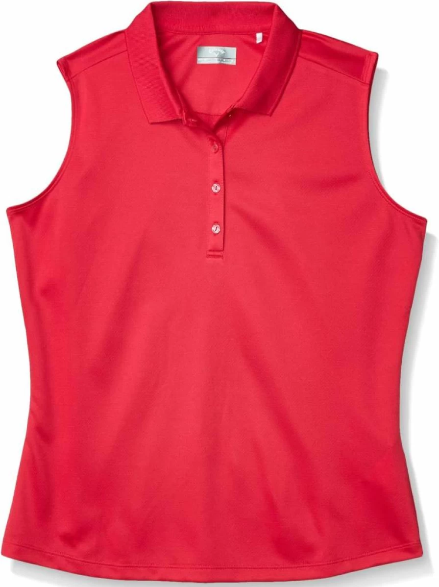 Callaway Women's Opti-Dri UV Protection Sleeveless Golf Polo - Moisture-Wicking, Flexible Fit, Performance Apparel for Ladies