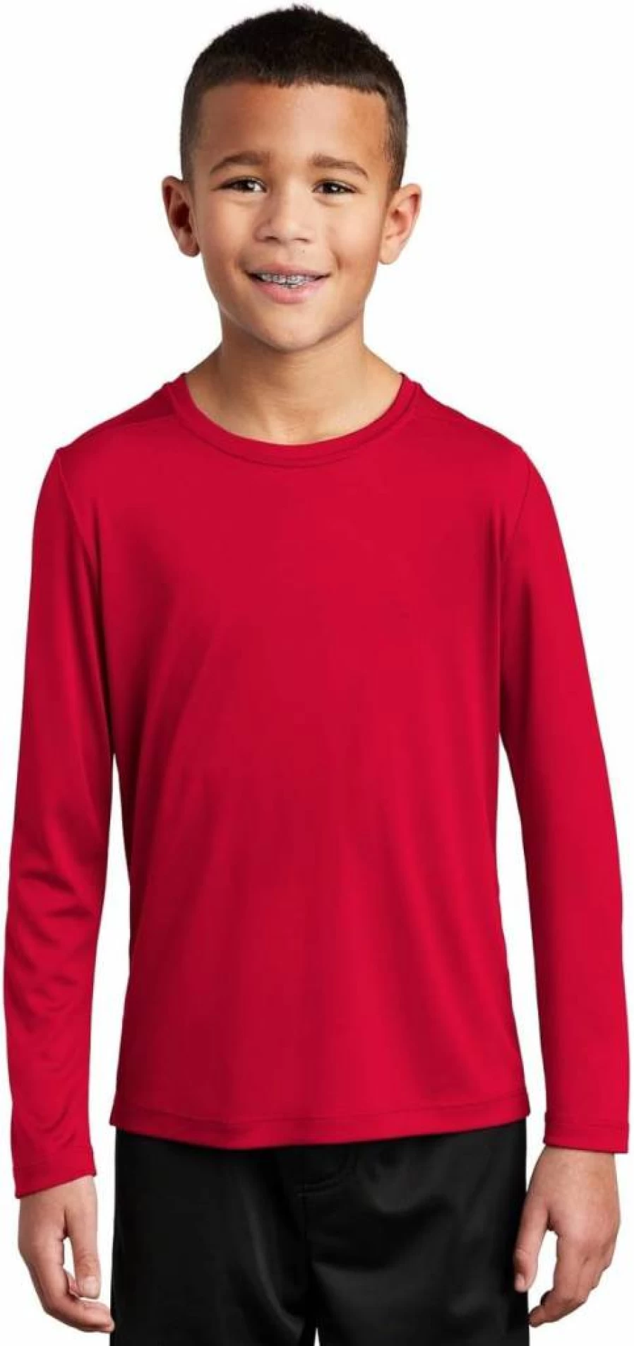 SPORT-TEK Youth UPF 50 Long Sleeve Athletic T-Shirt for Boys & Girls | Lightweight Moisture-Wicking Sun Protection Tee for Summer Sports