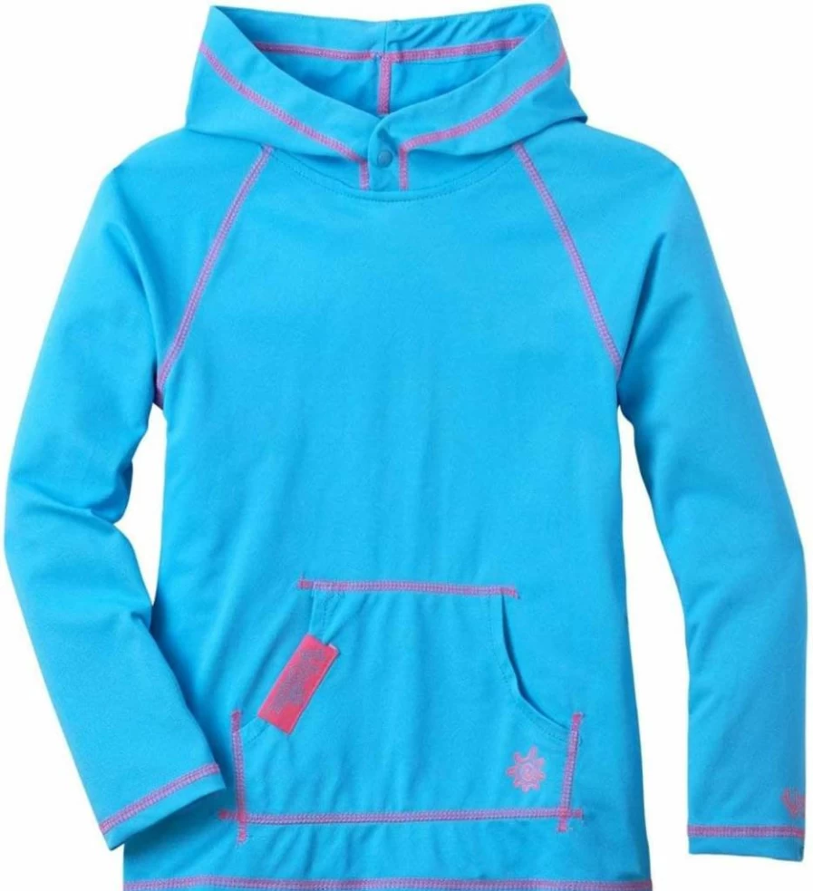 UV SKINZ Girls UPF 50+ Sun Protection Hoodie - Stretch Knit Pique Pullover for Outdoor Activities