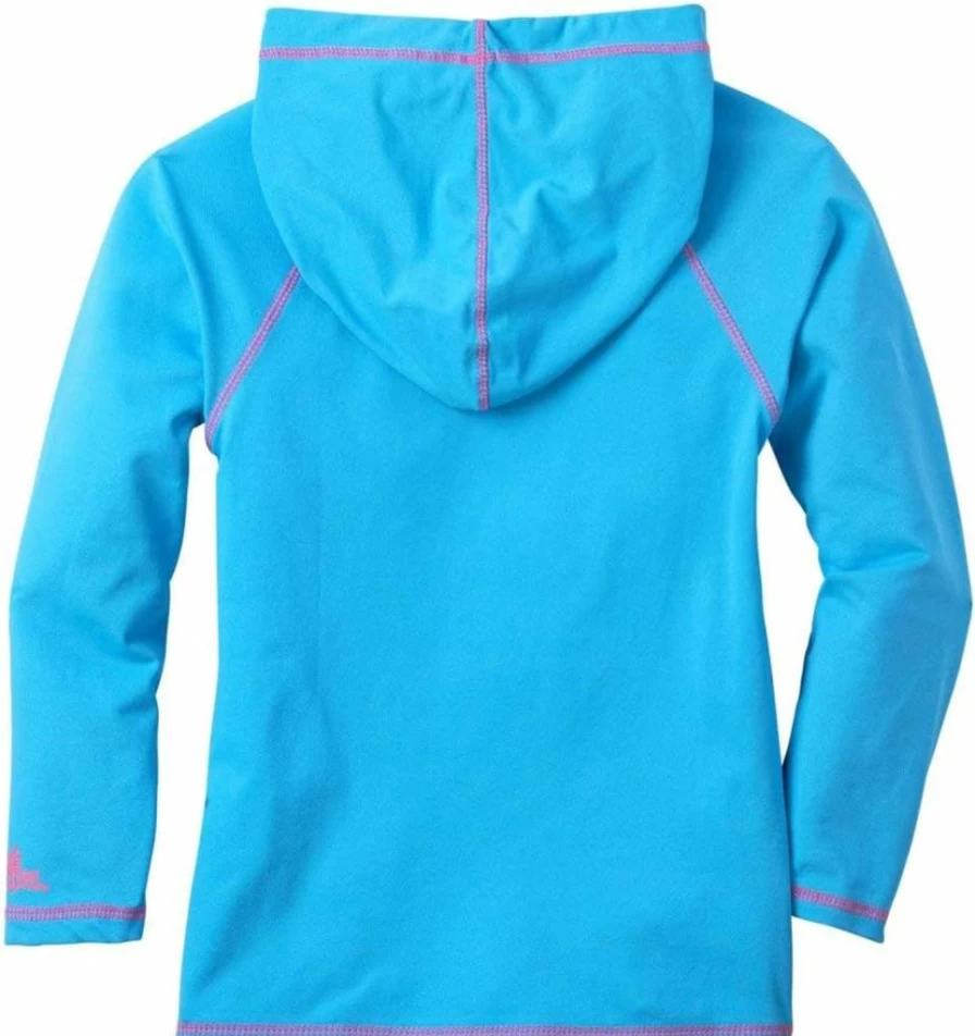 UV SKINZ Girls UPF 50+ Sun Protection Hoodie - Stretch Knit Pique Pullover for Outdoor Activities