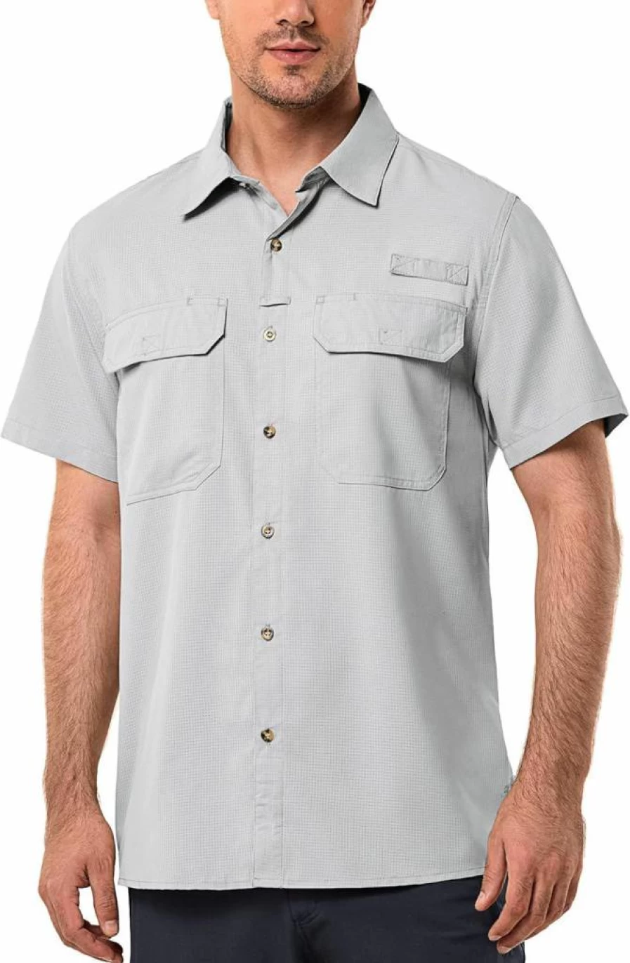 33 Men's UPF 50+ Sun Protection Shirt - Quick Dry Cooling Fishing & Hiking Shirt for Travel, Safari, Outdoor Activities
