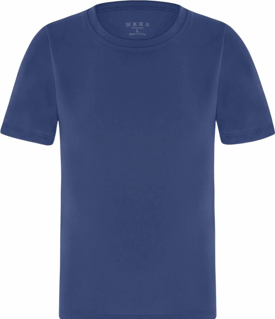Isnowood Boys' UPF 50+ Sun Protection Swim Shirt - Short Sleeve Rash Guard for Kids, Youth Surfing, Beach & Fishing - Navy Blue