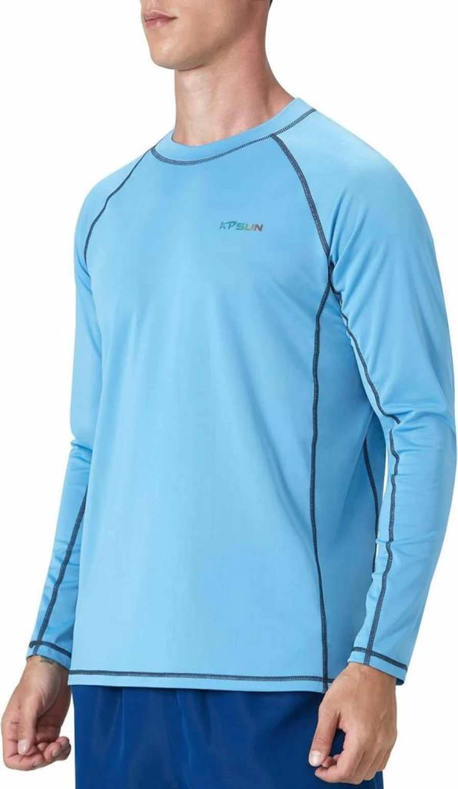 KPSUN Men's UPF 50+ Long Sleeve Rash Guard Shirt - Sun Protection Quick Dry UV Swim Shirt for Beach, Fishing & Water Sports