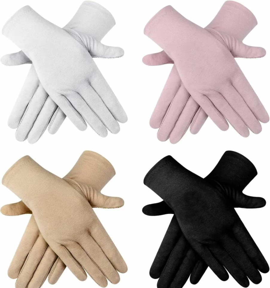 Leumoi UV Protection Gloves for Women - 4 Pairs Sunscreen Driving & Cycling Touchscreen Gloves