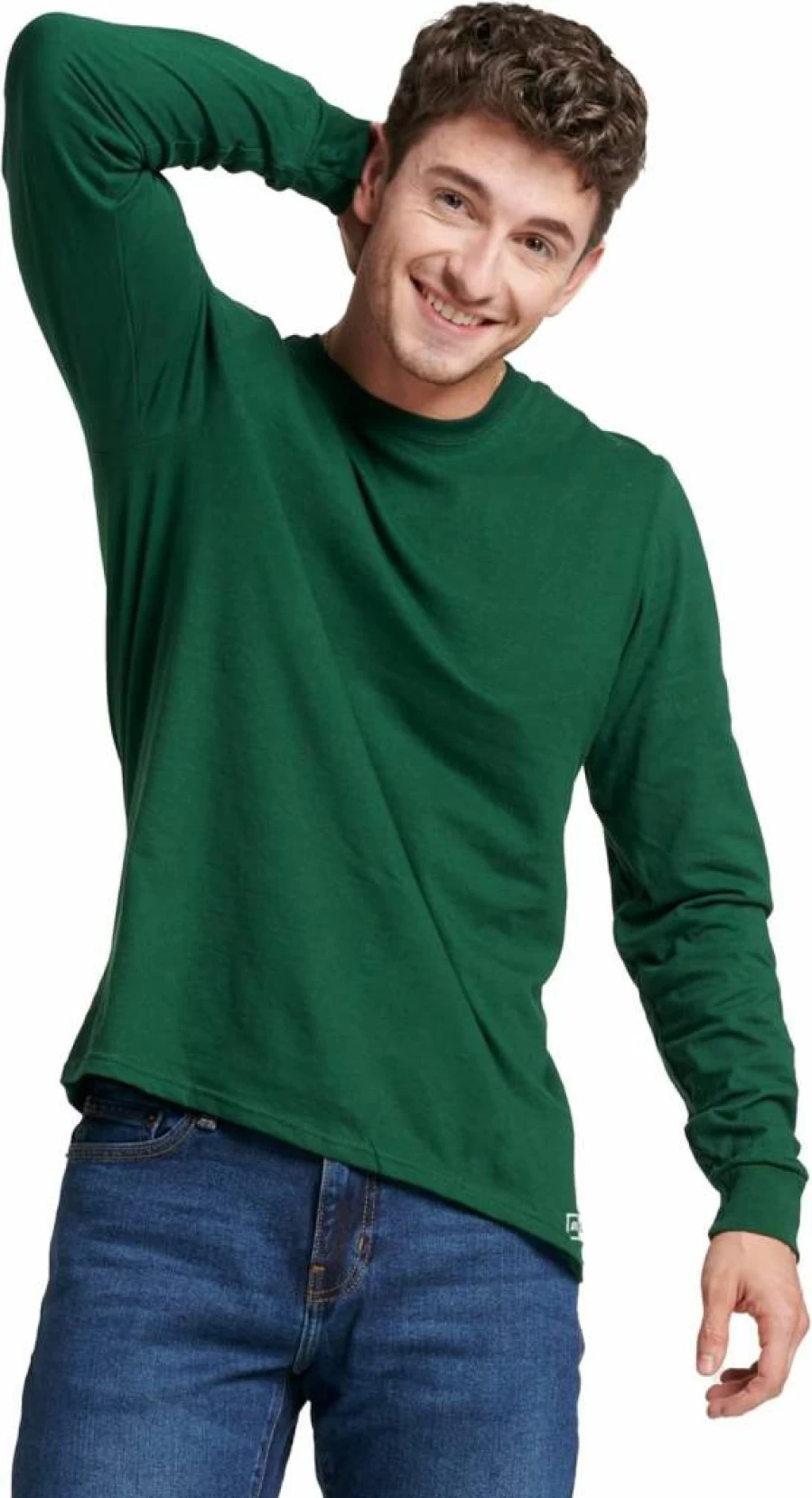 Russell Athletic Men's Dri-Power Long Sleeve T-Shirt - Moisture Wicking, Odor Control, UPF 30+ Sun Protection