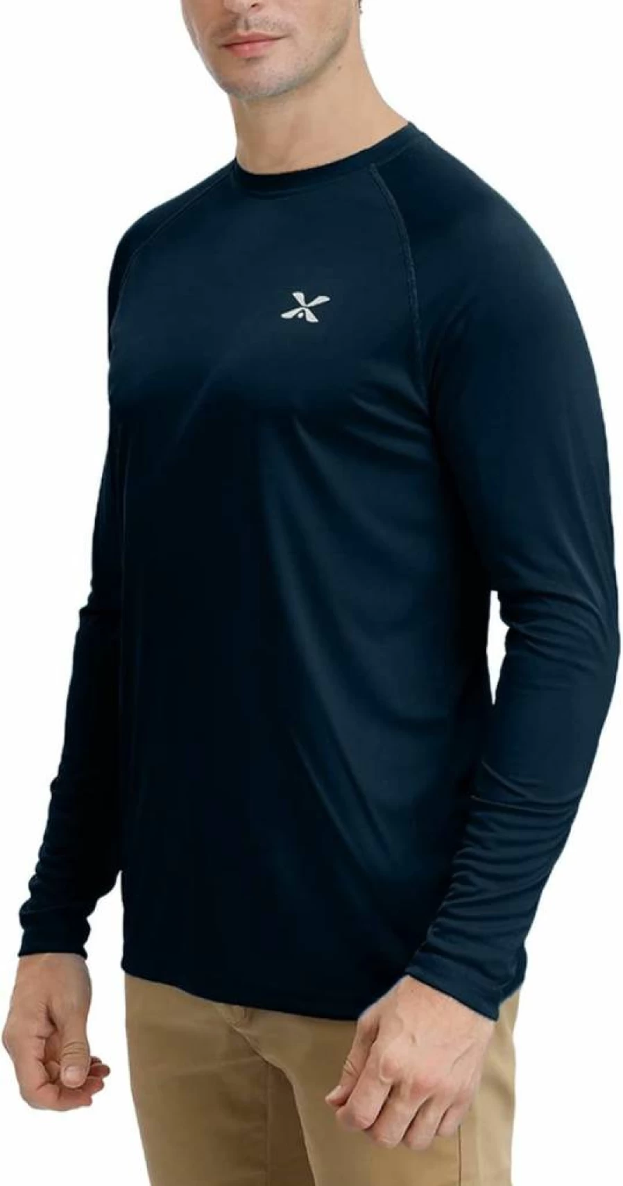 MOHEEN Men's UPF 50+ Long Sleeve Rash Guard Shirt - Quick Dry Sun Protection T-Shirt for Swimming, Hiking & Fishing (Sizes M-3XL)