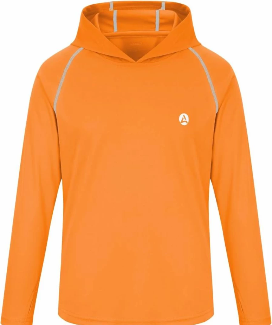 AODULO UPF50+ Sun Protection Hoodie for Boys & Girls - Long Sleeve Quick Dry Rash Guard with Thumbholes for Swimming, Hiking & Outdoor Activities