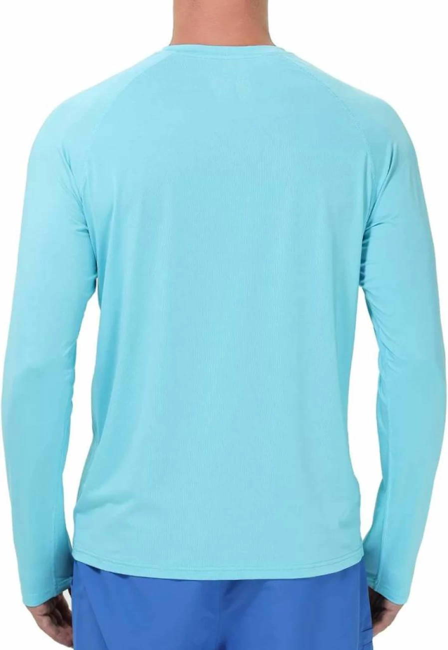 Lightbare Men's UPF 50+ UV Protection Quick-Dry Long Sleeve Shirt for Hiking, Running & Outdoor Activities