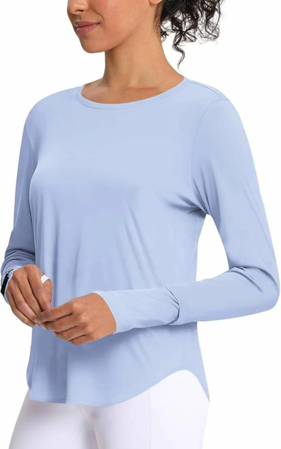 CHALLMOTI Women's UPF 50+ Sun Shirt Long Sleeve Rash Guard UV Protection Lightweight Quick Dry SPF Workout Top for Swimming Running Hiking