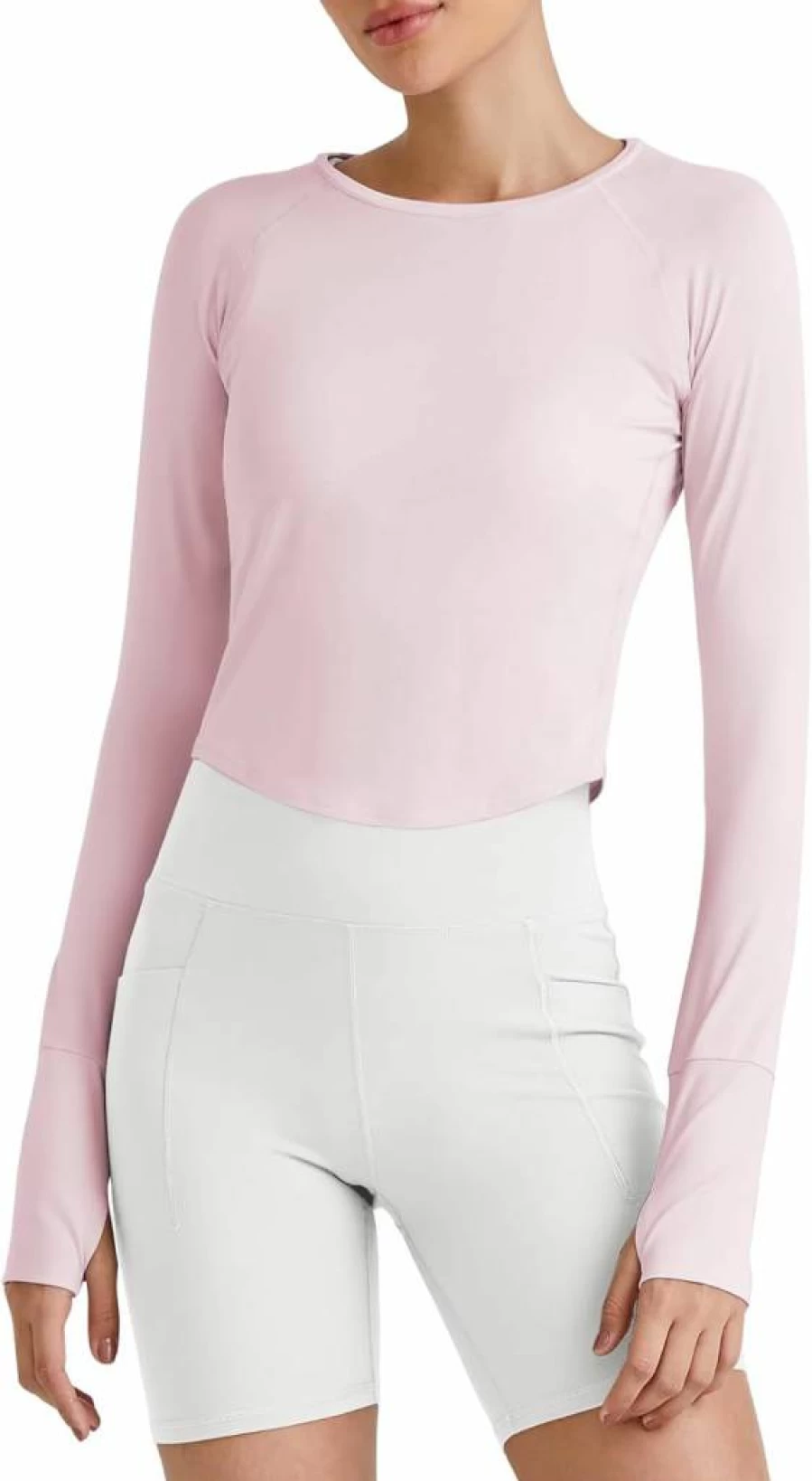 G4Free Women's UPF 50+ Long Sleeve Rash Guard Shirt - Smoky Blush Athletic Sun Protection Top, Quick Dry Workout Tee, Skin-Friendly UV Shirt