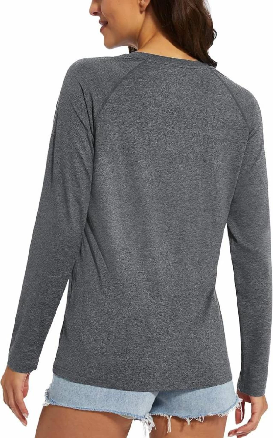 MAGCOMSEN Women's UPF 50+ Long Sleeve Rash Guard Shirt for Swimming, Running & Sun Protection Athletic Workout Top