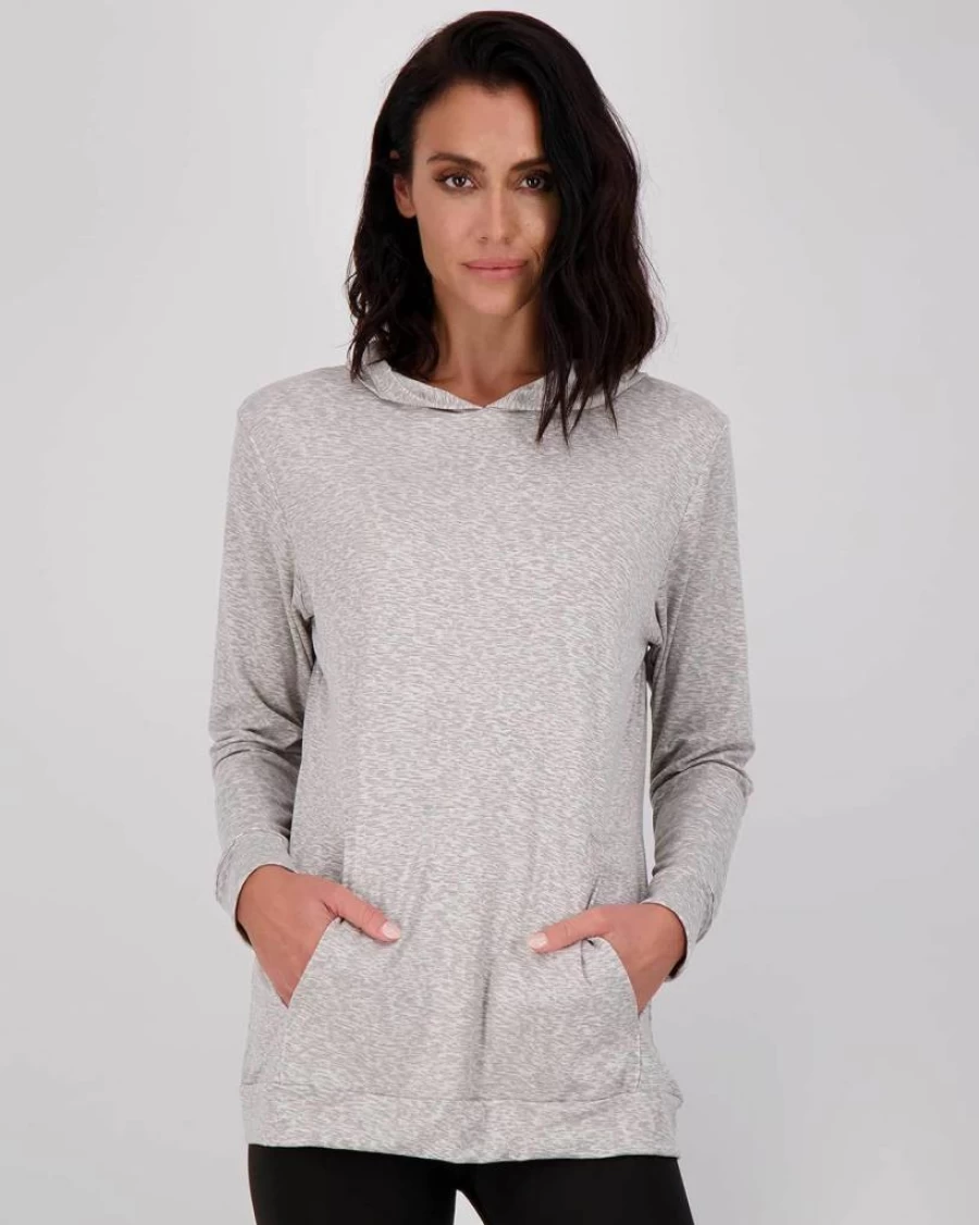Real Essentials Women's 3-Pack Long Sleeve Hoodie Pullover - Dry Fit Active Lounge Sweatshirt with Pocket (Plus Size Available)