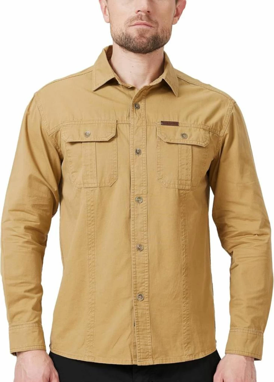 Sirkon Men's Lightweight Quick-Dry Long Sleeve Shirt - UPF Sun Protection & Breathable Outdoor Hiking Shirt