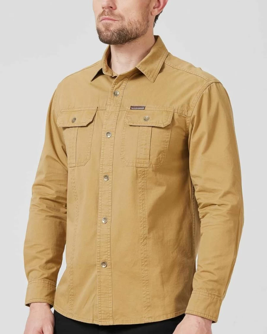 Sirkon Men's Lightweight Quick-Dry Long Sleeve Shirt - UPF Sun Protection & Breathable Outdoor Hiking Shirt