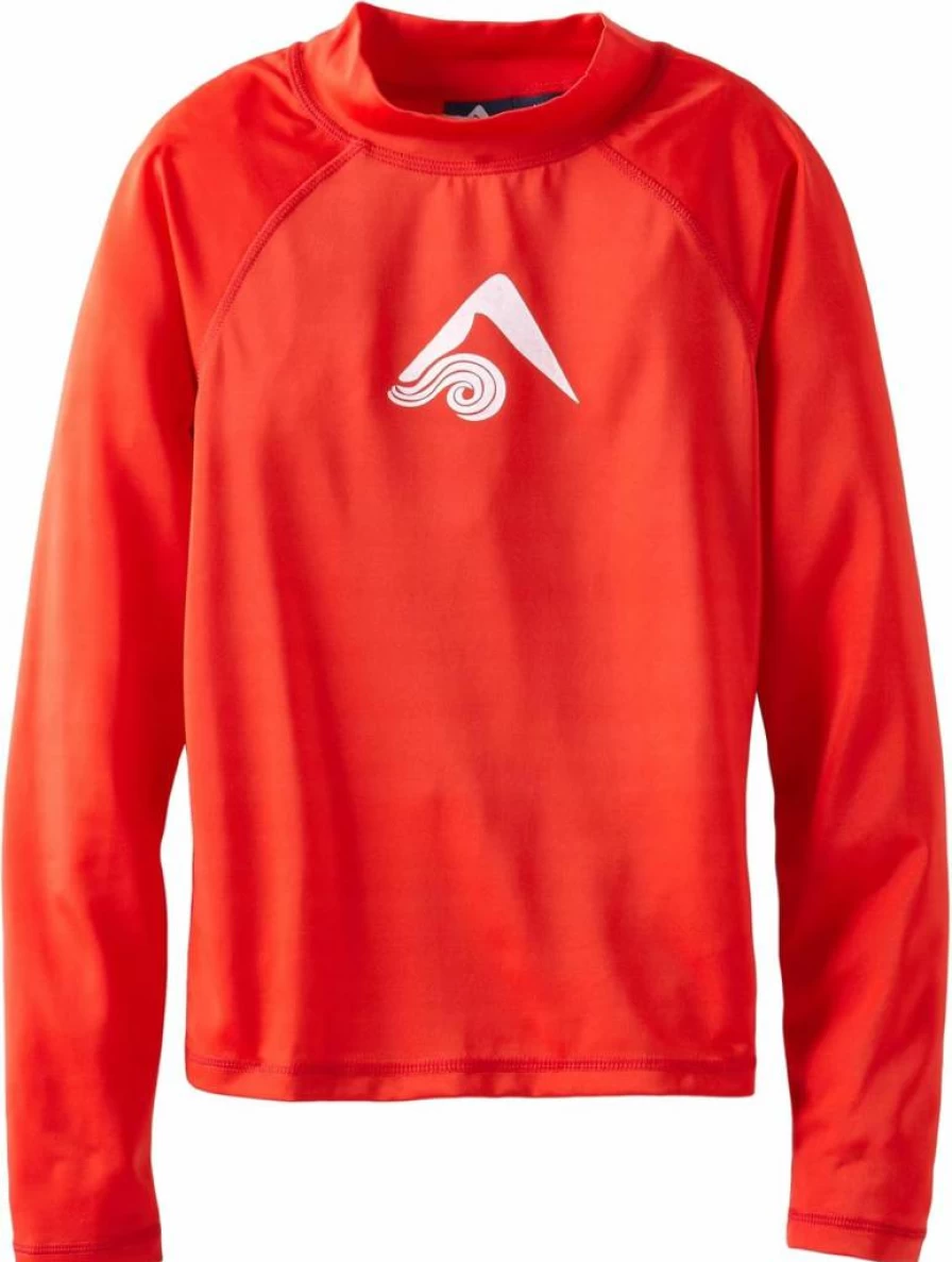 Kanu Surf Boys' Platinum Long-Sleeve UV Protection Rash Guard Swim Shirt