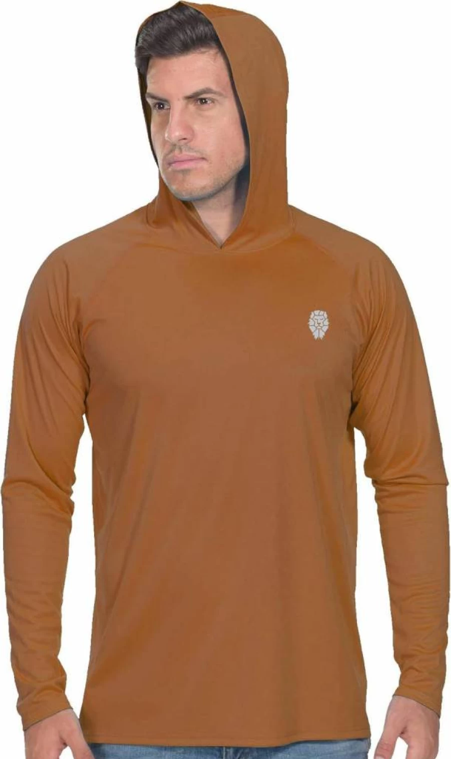 PIQIDIG Men's SPF 50+ Sun Protection Fishing Shirt Long Sleeve UV Hoodie