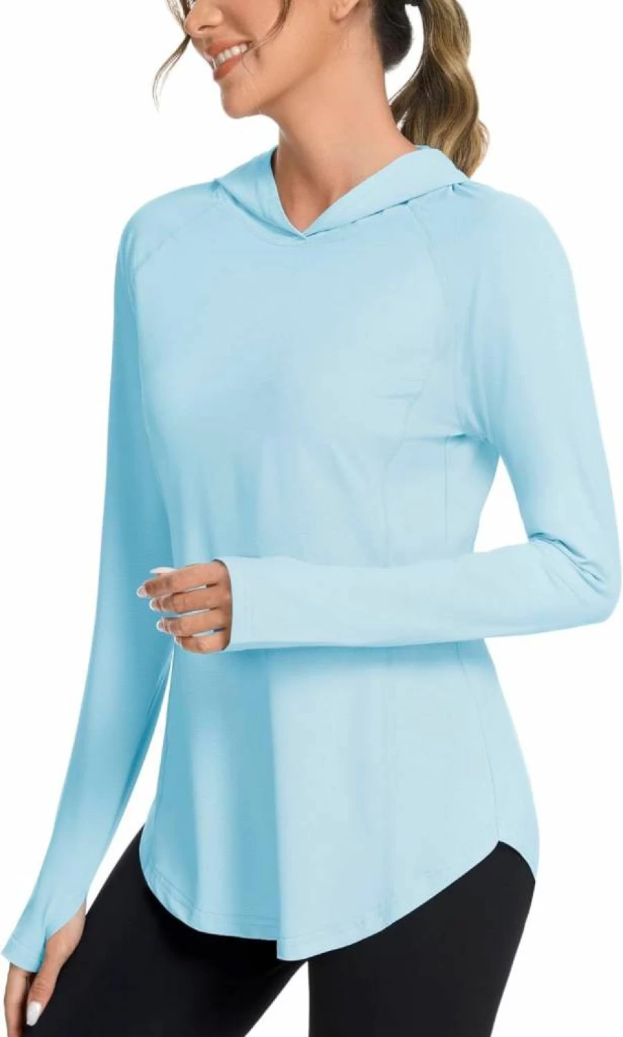Bashafo Women's UPF 50+ Sun Protection Hoodie - Lightweight Long Sleeve Quick-Dry Shirt for Hiking, Workout & Outdoor Activities