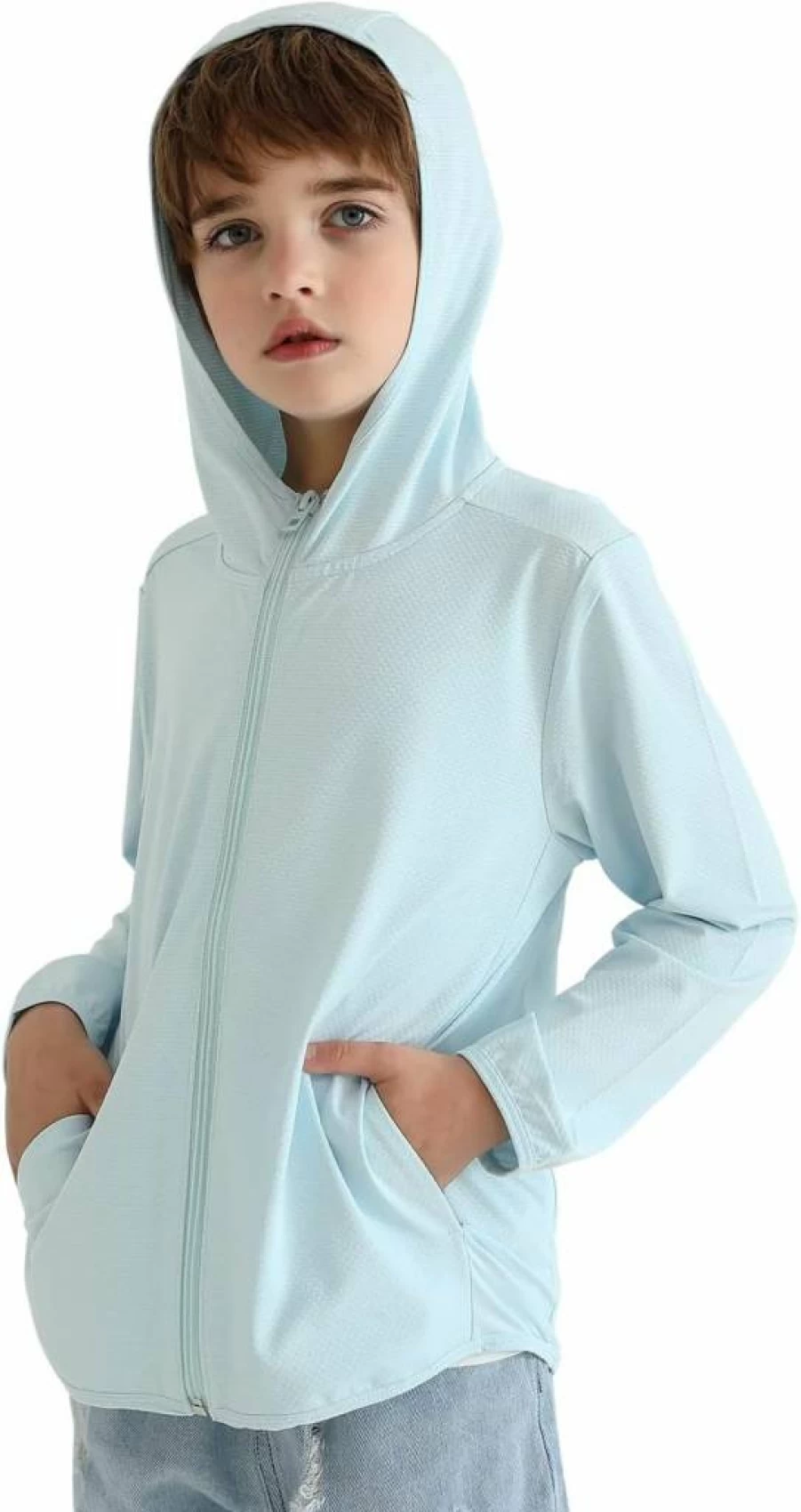 BAYRTIC Kids Active Hoodie with Thumbholes - Moisture Wicking, UV Protection Pullover for Boys & Girls Ages 3-12 Years