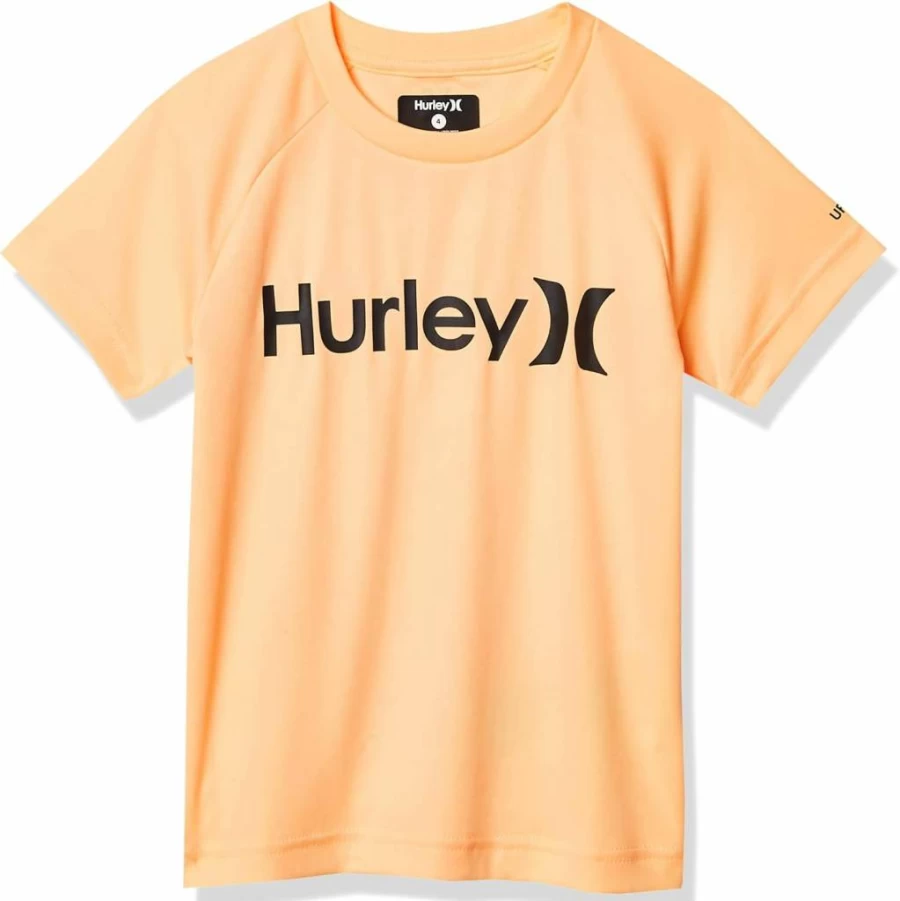Hurley Boys' Rash Guard - UPF 50+ Sun Protection Swim Shirt for Kids - Quick-Dry Active Surf & Swimwear