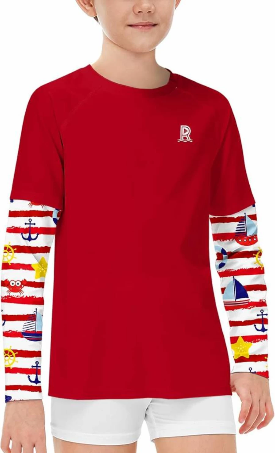 Remimi Kids SPF 50+ Sun Protection Shirt - Long Sleeve Rash Guard for Boys & Girls, UPF Swim Shirt for Swimming, Fishing & Outdoor Activities (Ages 3-12)