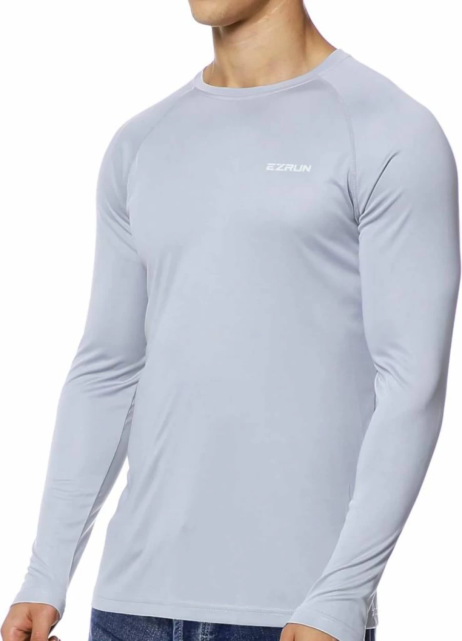 EZRUN Men's UPF 50+ Sun Protection Shirt - Lightweight Quick Dry UV Fishing & Swim Shirt for Outdoor Activities