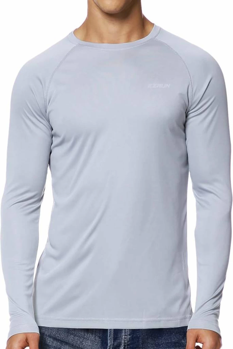 EZRUN Men's UPF 50+ Sun Protection Shirt - Lightweight Quick Dry UV Fishing & Swim Shirt for Outdoor Activities