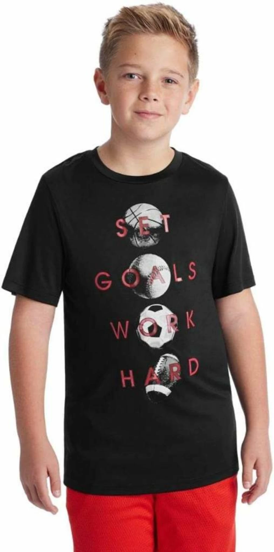 C9 Champion Boys' Tech Short Sleeve T-Shirt - Moisture-Wicking Active Tee for Kids
