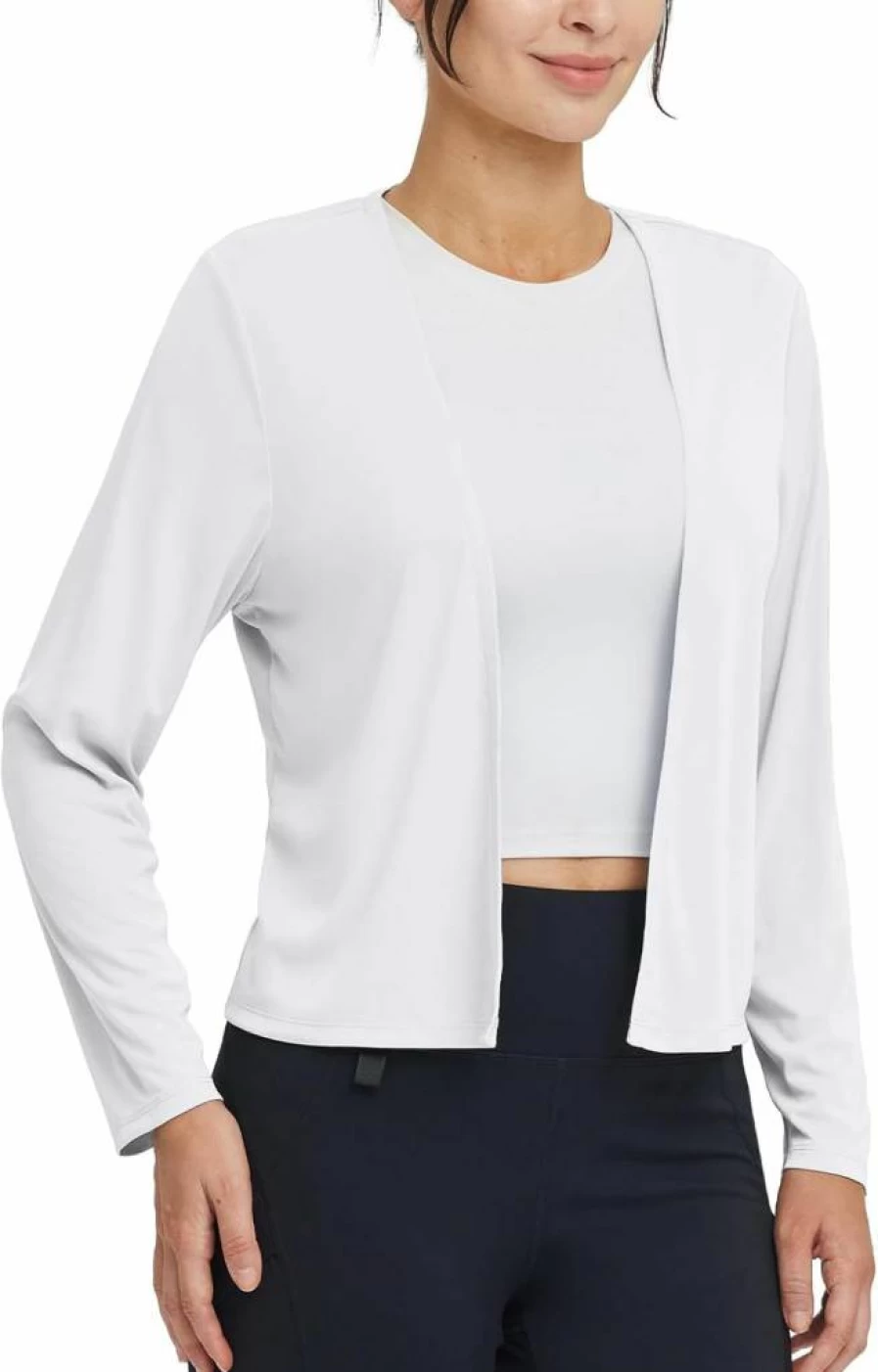 Baleaf Women's UPF 50+ Sun Protection Cardigan - Lightweight Quick Dry Long Sleeve UV Shirt Elegant Shrug for Outdoor Activities