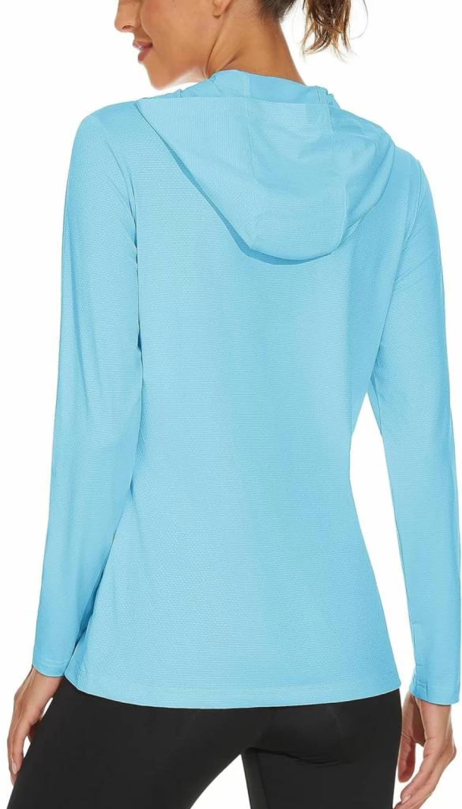 MAGCOMSEN Women's UPF 50+ Sun Protection Hoodie - Long Sleeve Athletic Rash Guard for Hiking & Outdoor Activities