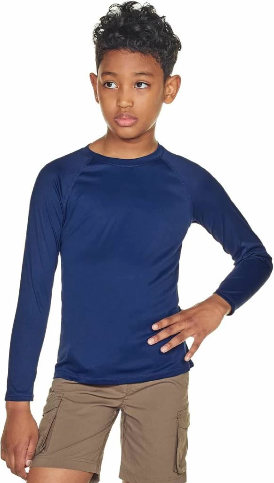 CQR Kids & Youth UPF 50+ Sun Protection Shirts - Long Sleeve Dry Fit UV Athletic Tee for Fishing & Sports