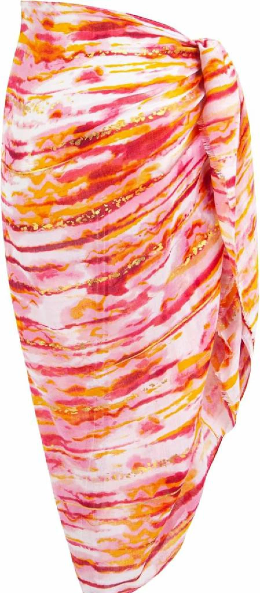 MissShorthair Women's Sheer Chiffon Beach Pareo Sarong - Bikini Cover Up, Swimsuit Wrap, Summer Swimwear Accessory