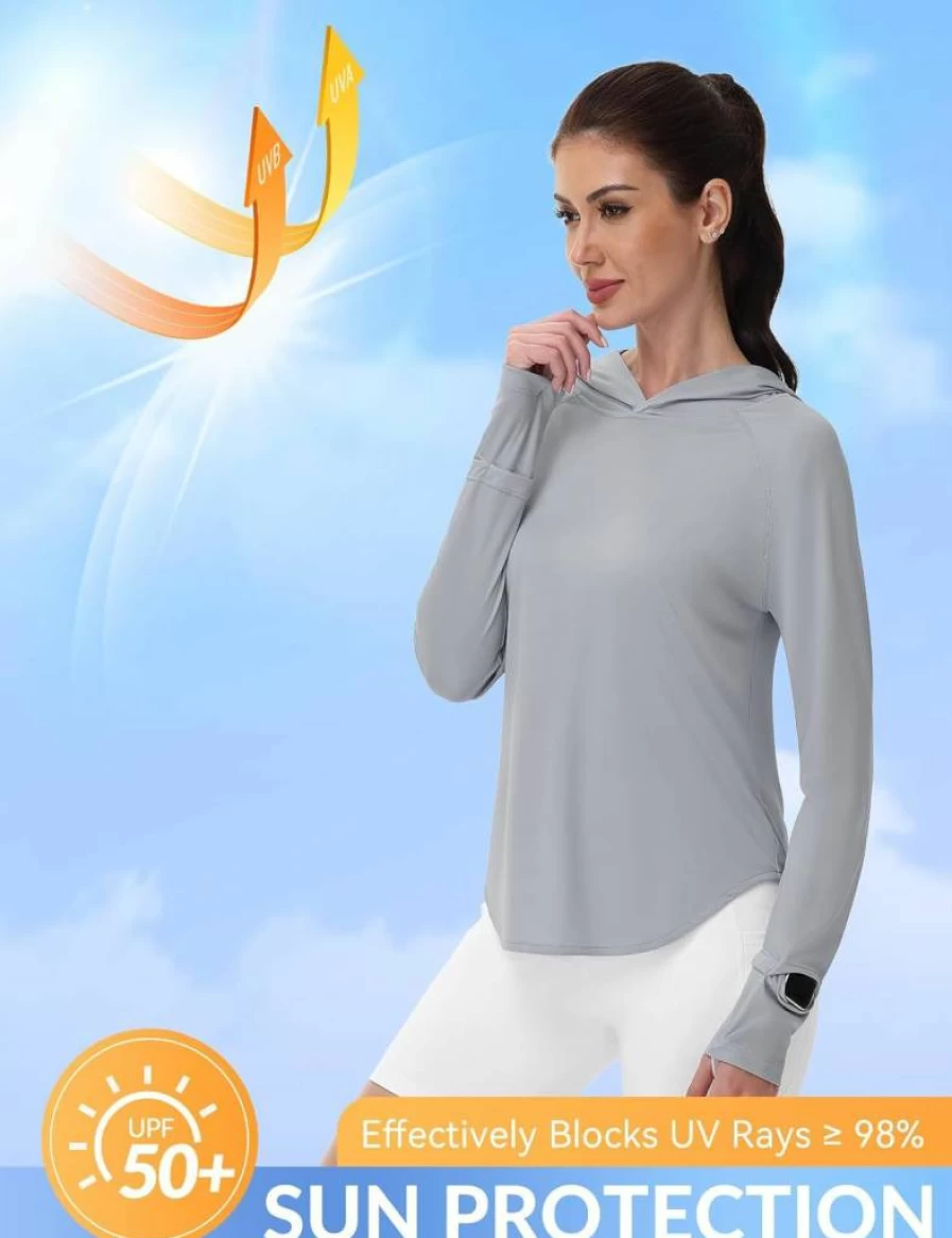 SPEXIAL Women's UPF 50+ Sun Protection Shirt Long Sleeve Quick Dry Lightweight Outdoor Activewear for Hiking Running Fishing
