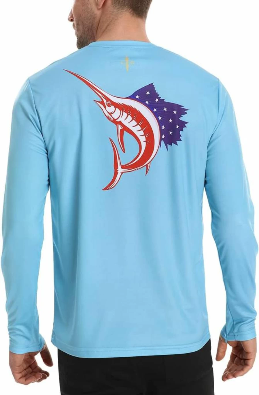 LRD Men's UPF 50 Sun Protection Fishing Shirt Long Sleeve Performance Outdoor Shirt