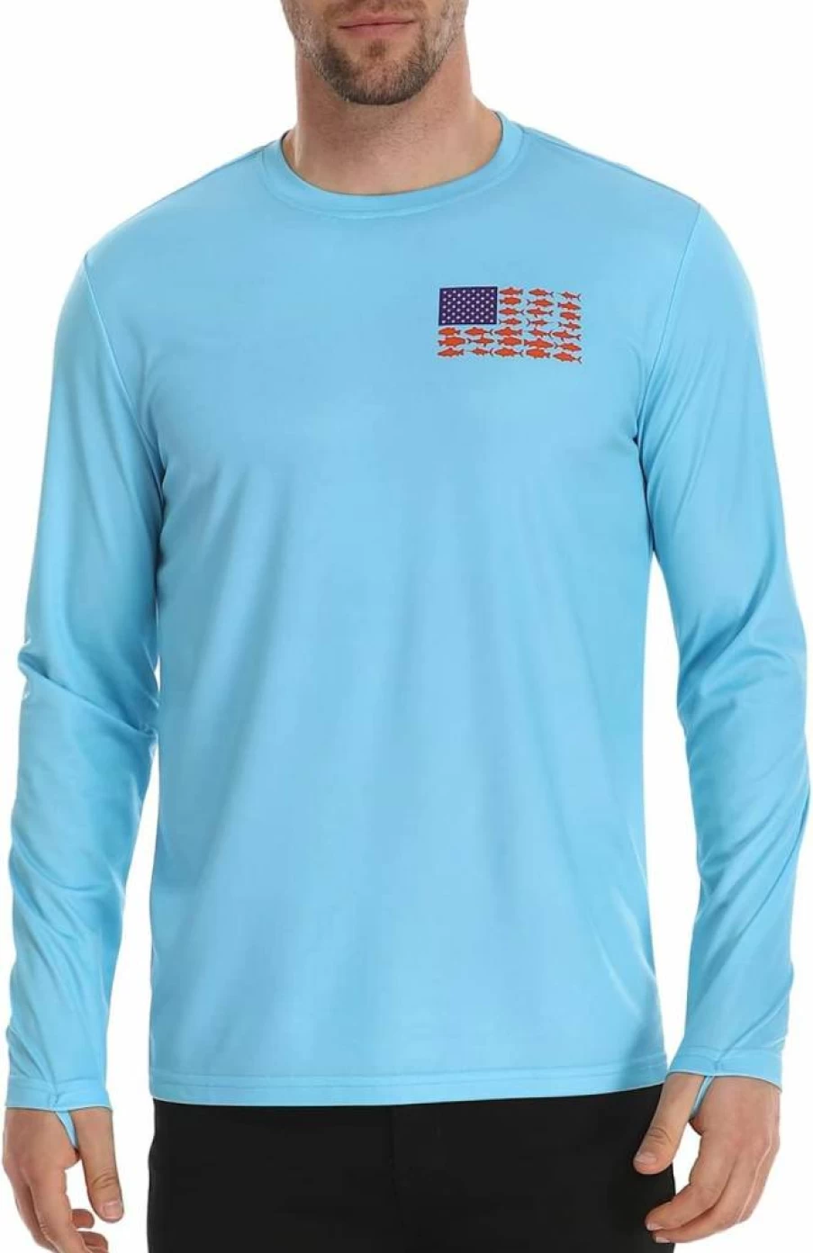 LRD Men's UPF 50 Sun Protection Fishing Shirt Long Sleeve Performance Outdoor Shirt