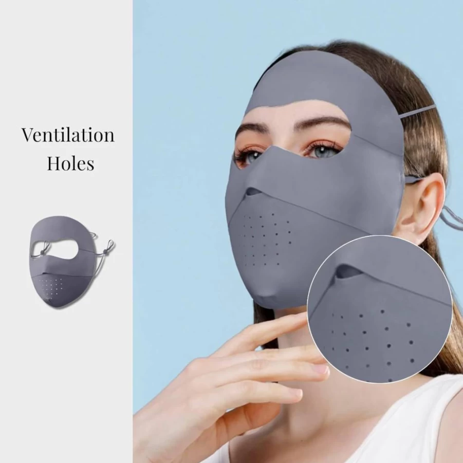 ULPOCMU Women's Full Face UV Protection Mask - Breathable Summer Sun Cover for Outdoor Activities
