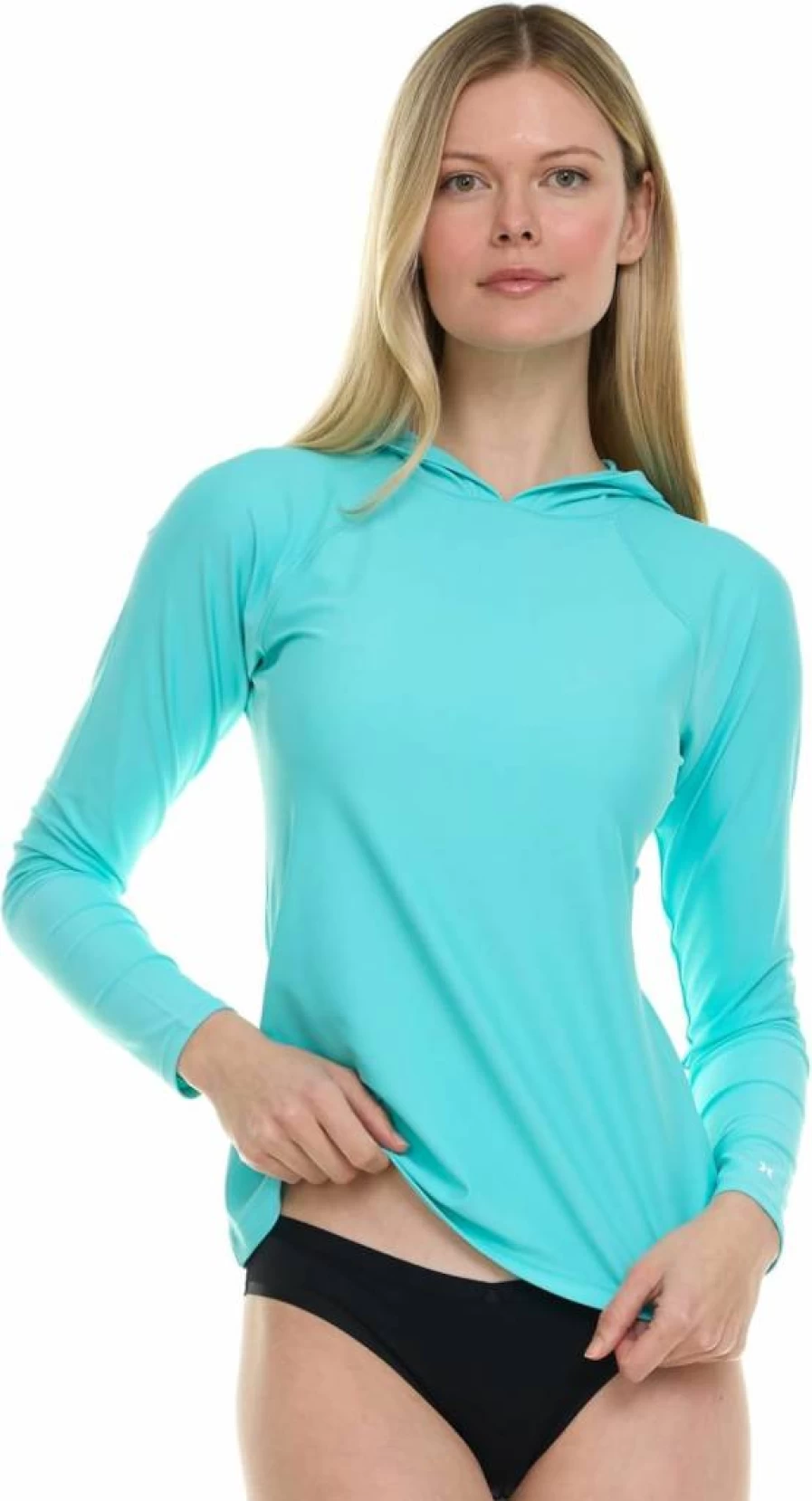 Hurley Women's UPF 50+ Long Sleeve Hooded Rash Guard - Quick Dry UV Protection Swim Shirt for Sun Safety