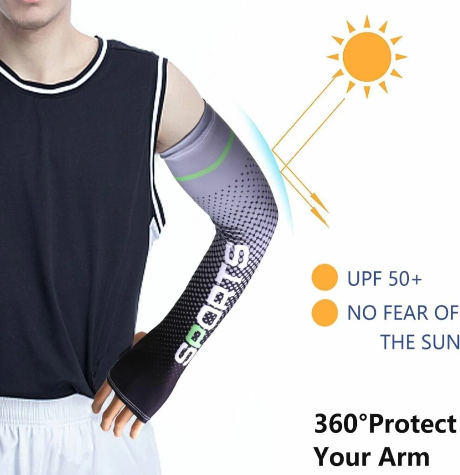 Bacophy 6 Pairs UV Protection Arm Sleeves for Men & Women - Cooling Sunblock Cycling Arm Covers for Sports & Outdoor Activities
