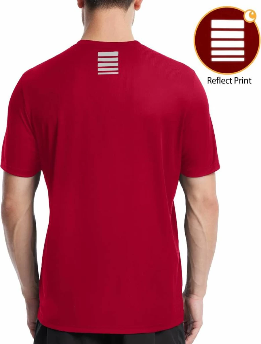 Roadbox Men's Quick Dry Workout T-Shirt, UPF 50+ Sun Protection, Breathable Running & Gym Short Sleeve Tee for Athletic Performance