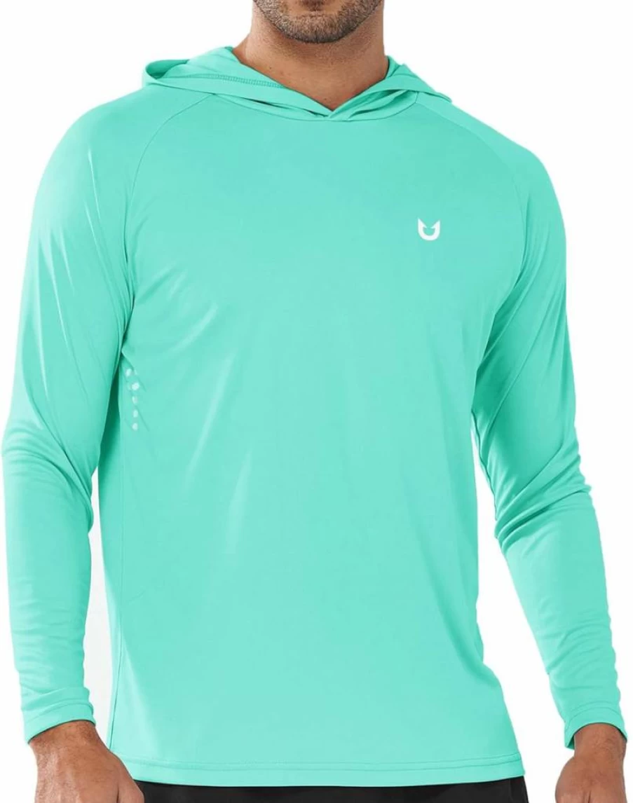 NORTHYARD Men's UPF 50+ Sun Protection Hoodie - Long Sleeve Quick-Dry UV Shirt for Fishing, Swimming, Running & Outdoor Activities
