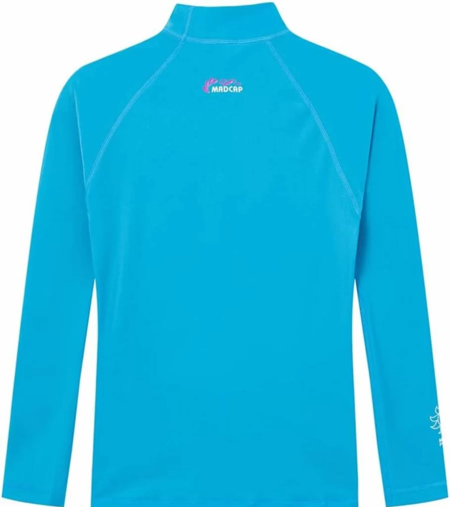 MADCAP Girls Long Sleeve Rash Guard Swim Top UV Sun Protection Surf Shirt for Toddler to Teen 4-16 Years
