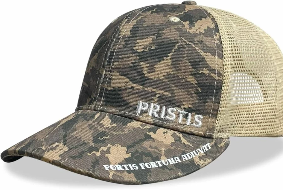 Pristis Bass Fishing Hat for Men & Women - UV Protection, Breathable Mesh, Adjustable Cotton Trucker Cap for Outdoor Sports