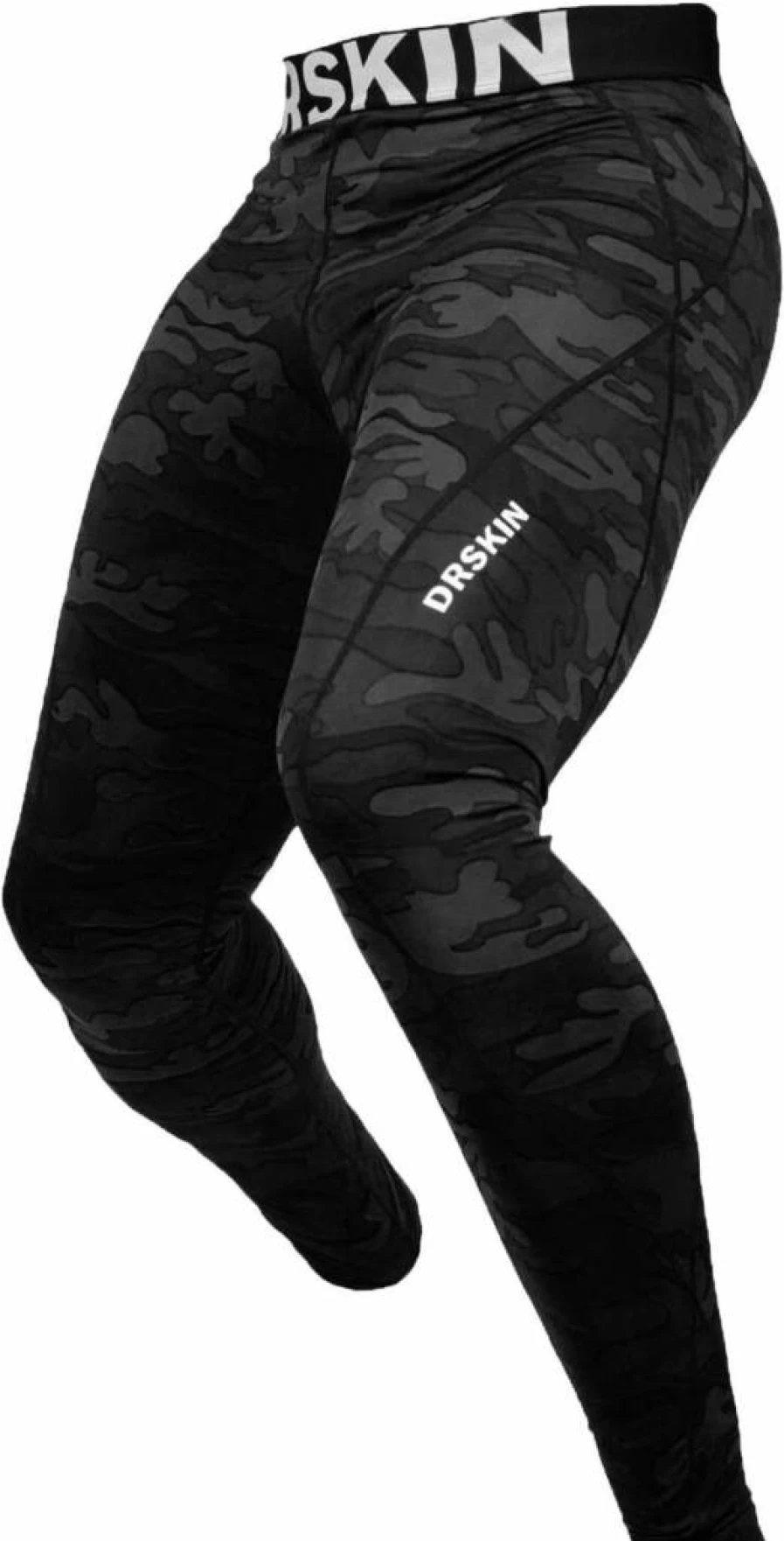 DRSKIN Men's Compression Pants - 1, 3, 4 or 5 Pack Athletic Leggings for Running, Workout & Sports Base Layer