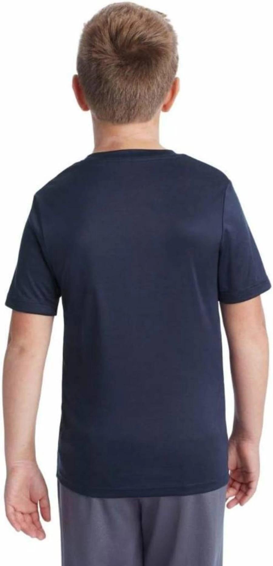 Champion Boys' Navy Tech Short Sleeve T-Shirt - "Nothing Can Stop Me" Motif - XL Size - Athletic Comfort Fit