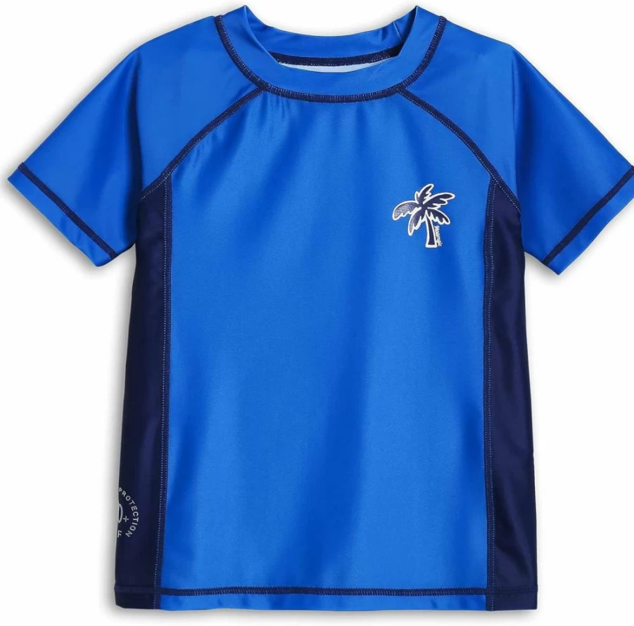 Maamgic Boys' UPF 50+ Sun Protection Swim Shirt - Long Sleeve Rash Guard for Kids, Toddler Athletic Swimwear, Quick Dry UV Surf Top
